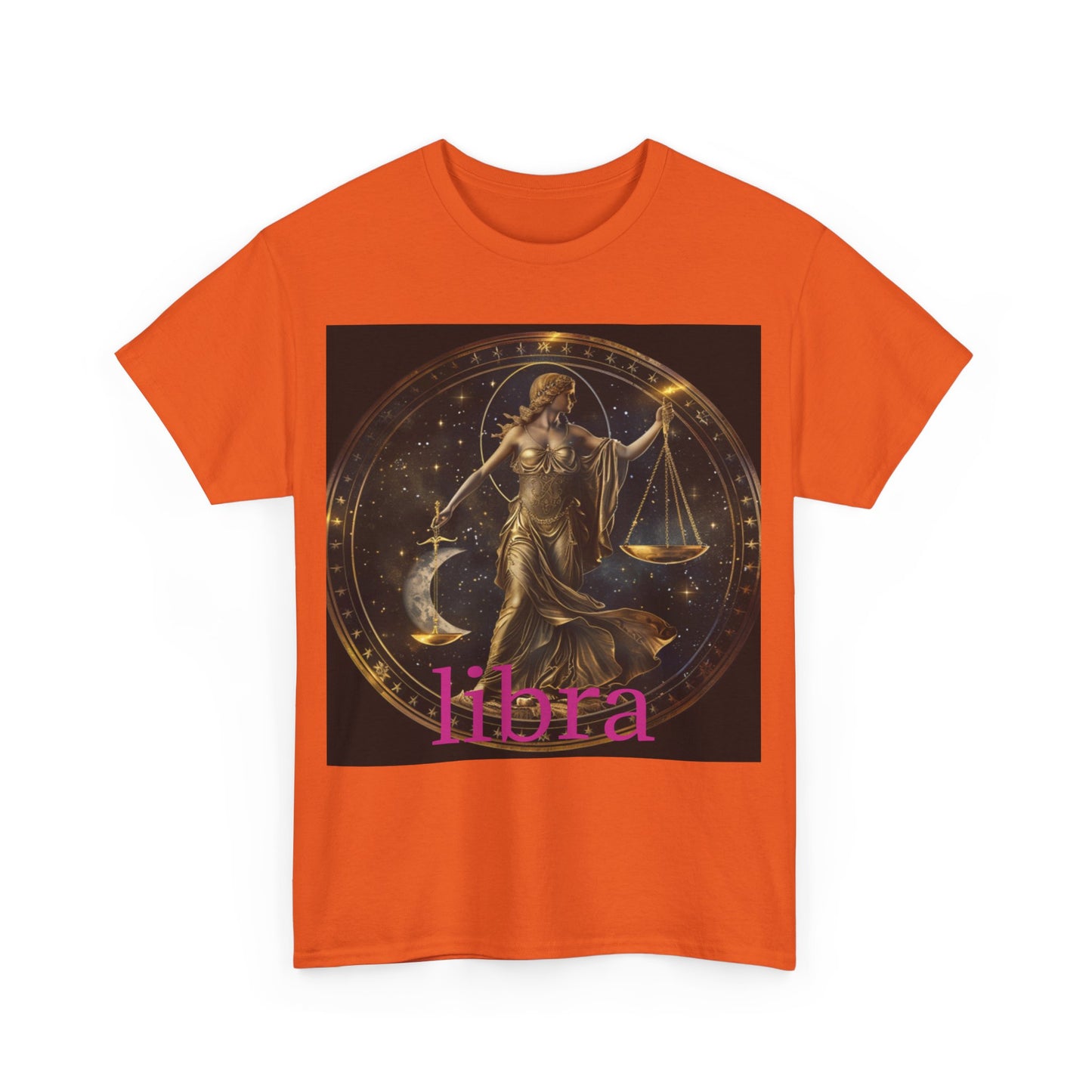 Zodiac Libra Unisex Heavy Cotton Tee