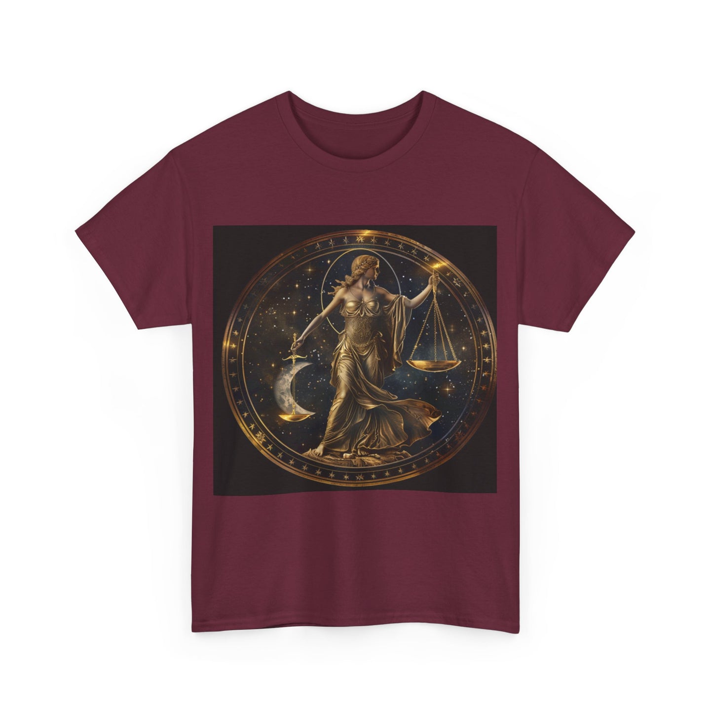 Libra zodiac Unisex Heavy Cotton Tee