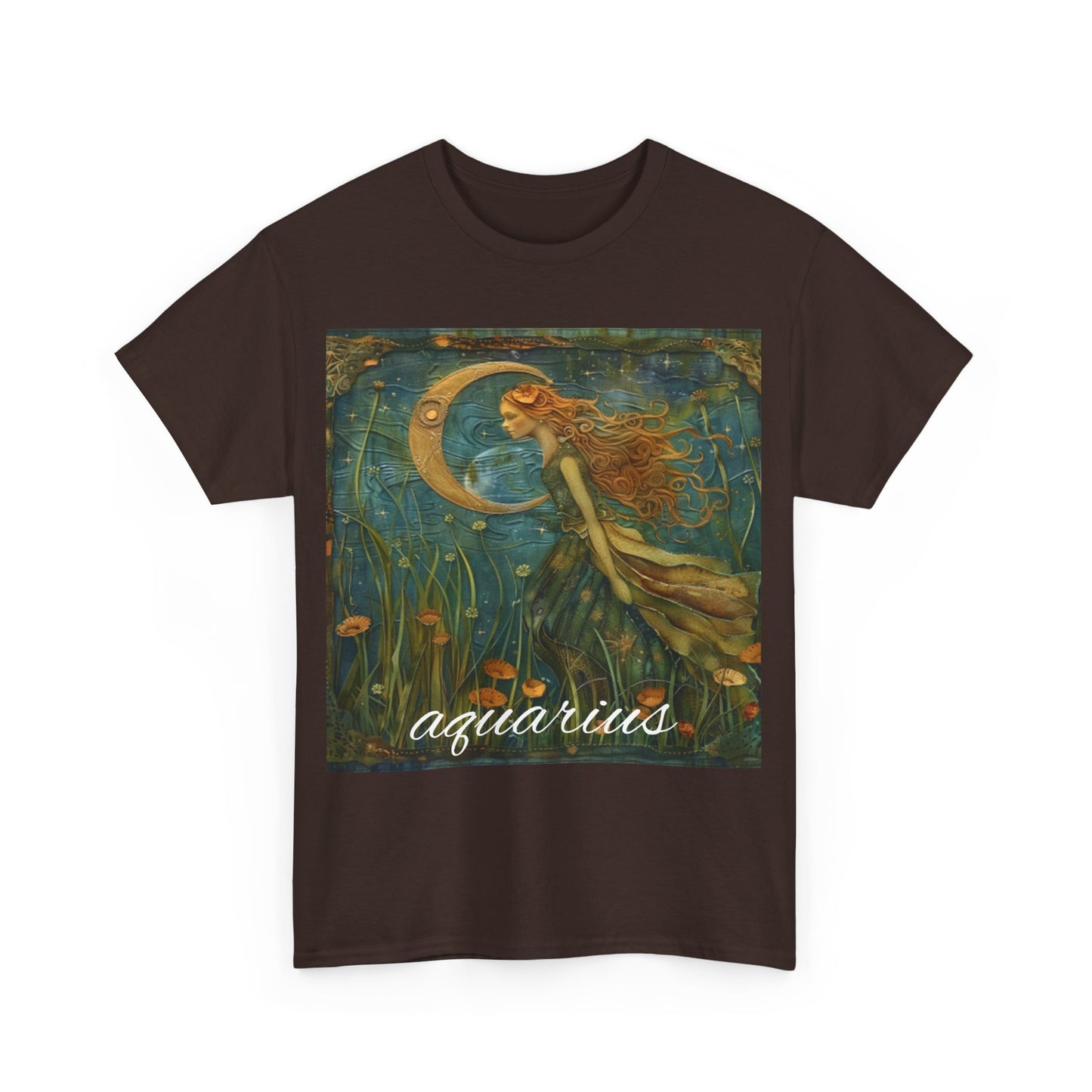 Zodiac Aquarius Unisex Heavy Cotton Tee