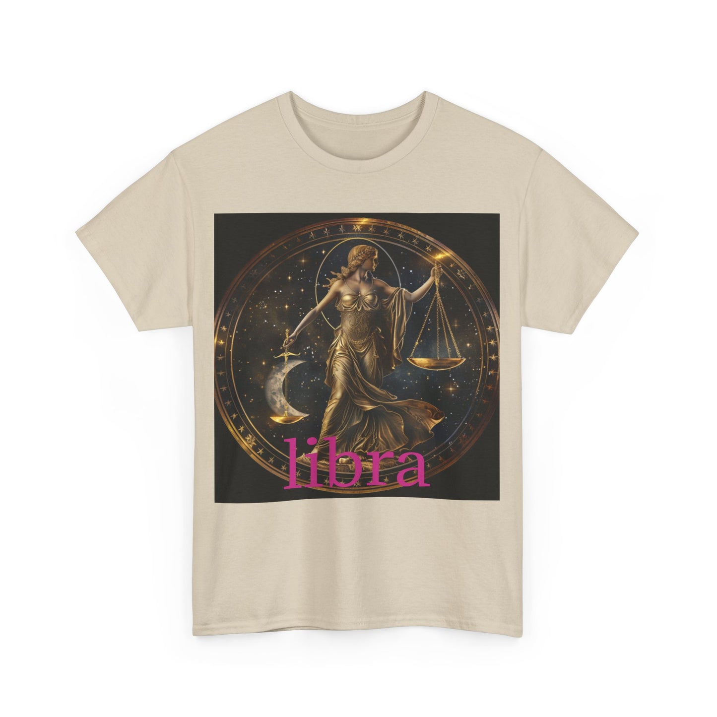 Zodiac Libra Unisex Heavy Cotton Tee
