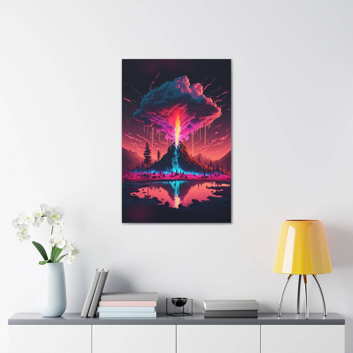 Mystic Mountain Etheric Eruption Canvas Spiritual Decor