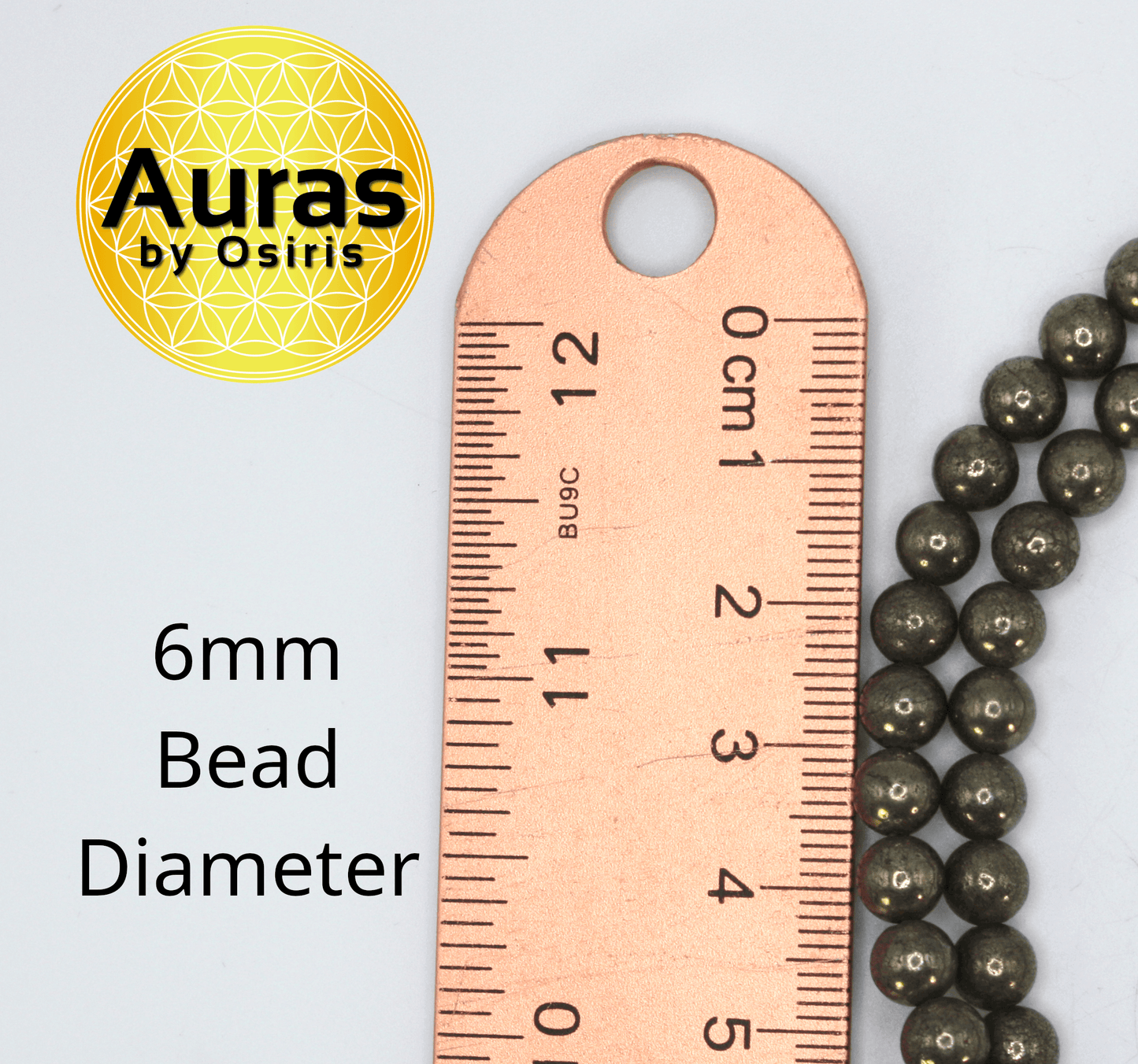 Pyrite Necklace – 6mm Genuine Beaded Crystal Jewelry | Prosperity & Protection Stone Necklace for Men & Women