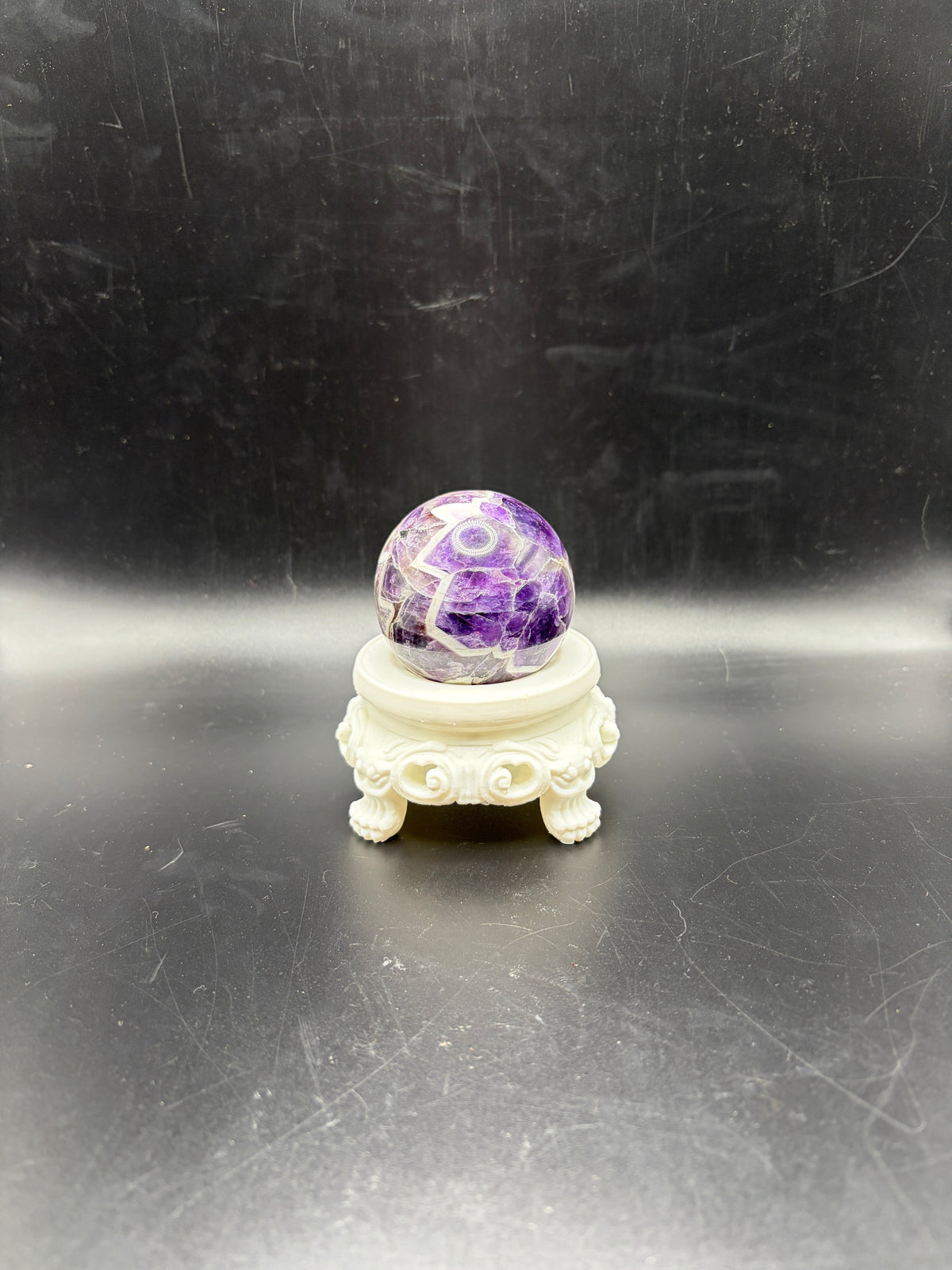 Amethyst Crystal Sphere 240g – Natural Polished Healing Crystal Ball for Meditation, Peace, Spiritual Growth & Home Decor