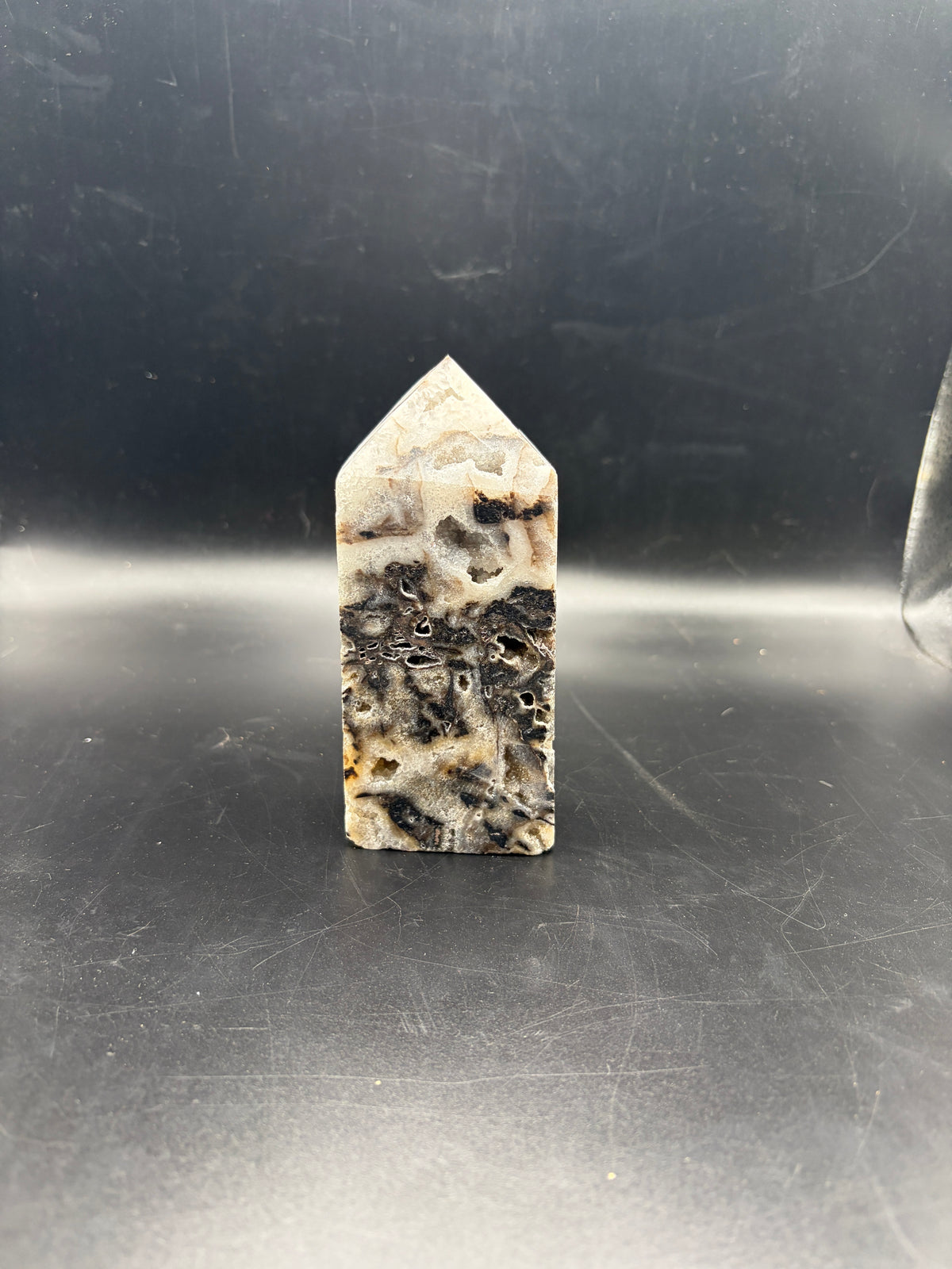 Druzy Sphalerite Crystal Tower 380g (4.5 Inch) – Natural Druzy Healing Crystal for Meditation, Reiki, Energy Work & Home Decor