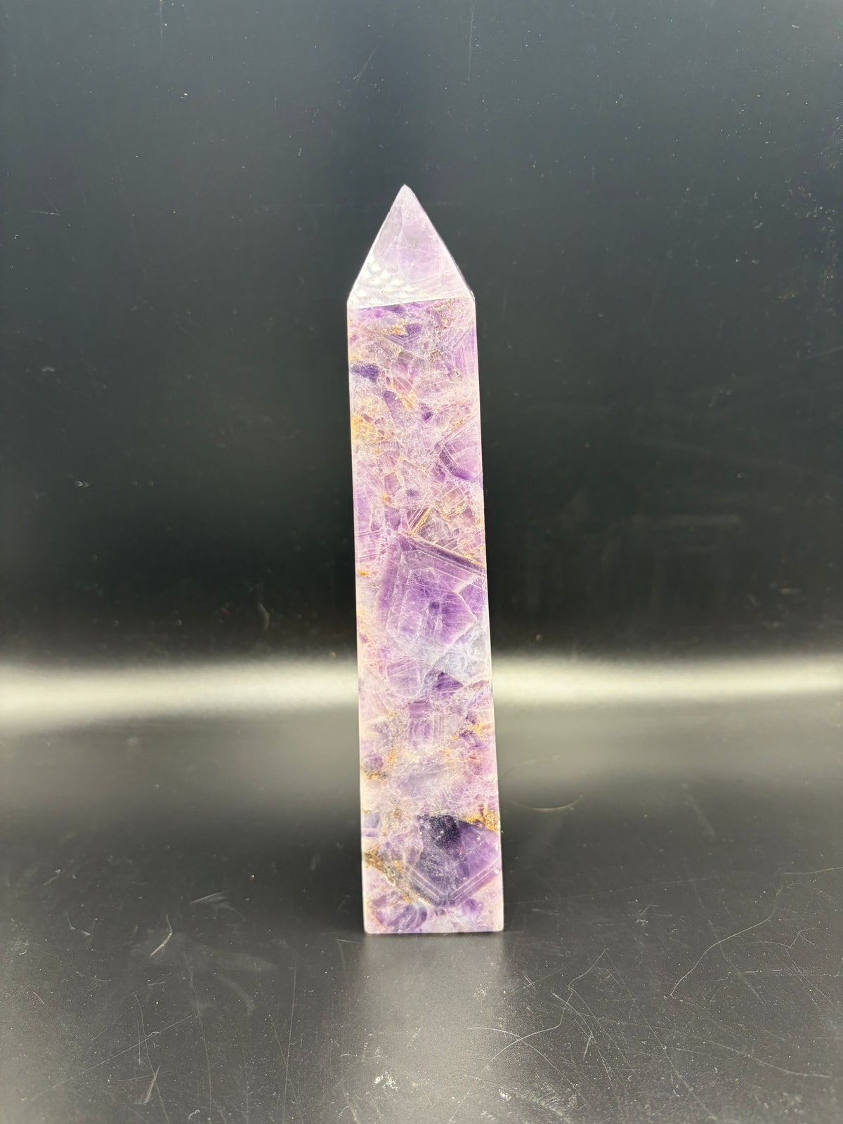 Amethyst Crystal Tower 470g (7.5 Inch) – Natural Healing Crystal for Meditation, Calmness, Spiritual Growth & Home Decor