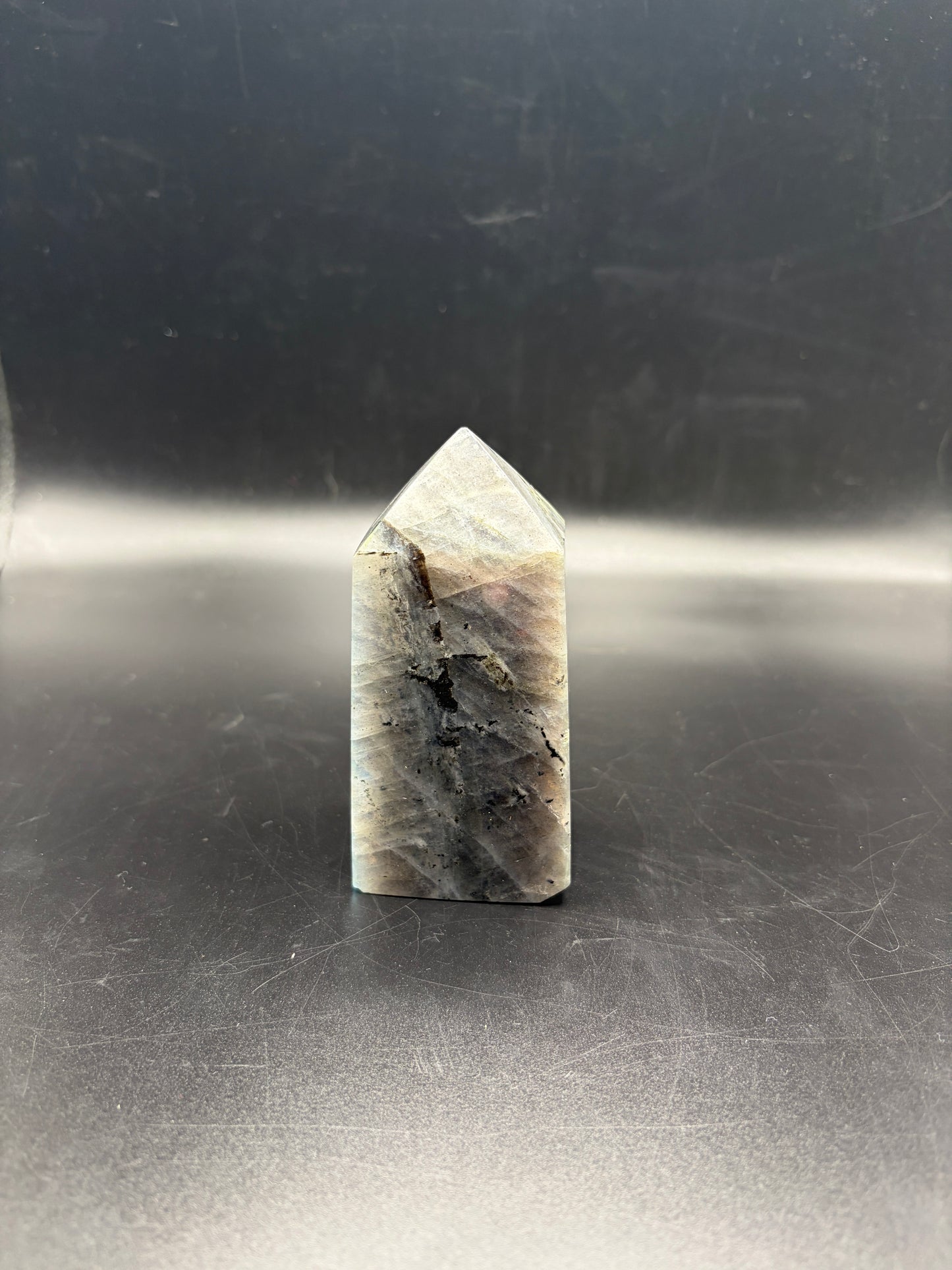 Labradorite Crystal Tower 330g (4 Inch) – Polished Flashing Healing Crystal for Meditation, Reiki, Spiritual Protection & Home Decor