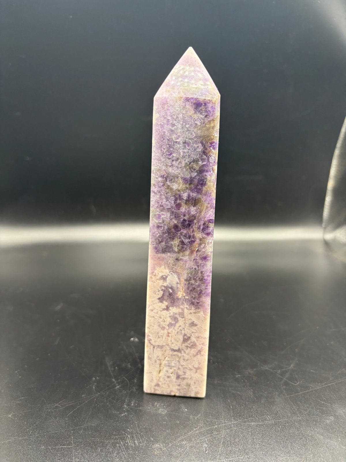 Amethyst Crystal Tower 400g (7 Inch) – Natural Healing Crystal for Meditation, Peace, Spiritual Growth & Home Decor