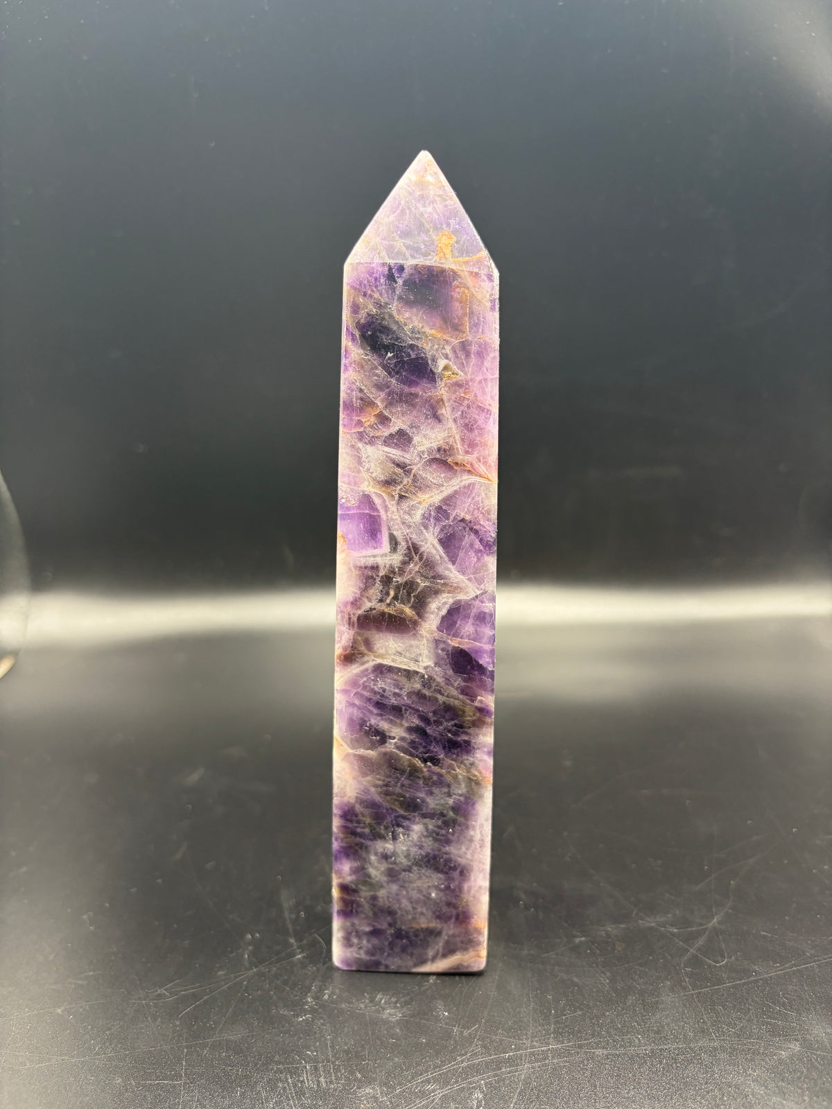Amethyst Crystal Tower 410g (7 Inch) – Natural Healing Crystal for Meditation, Inner Peace, Spiritual Growth & Home Decor