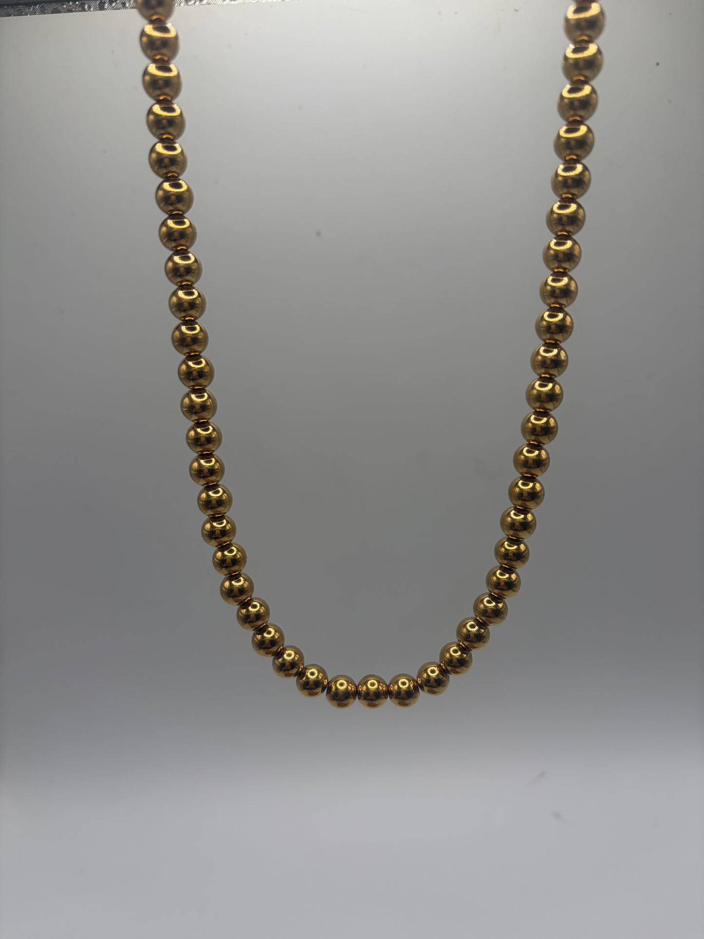 8mm Stainless Steel Gold Necklace