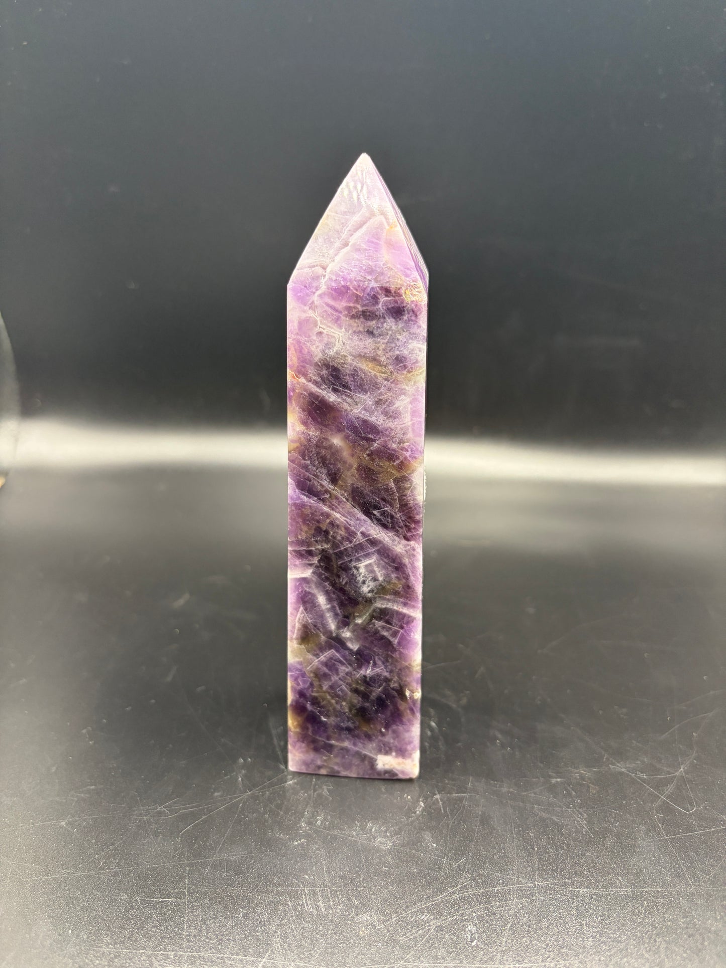 Amethyst Crystal Tower 380g (6 Inch) – Natural Healing Crystal for Peace, Meditation, Spiritual Growth & Home Decor