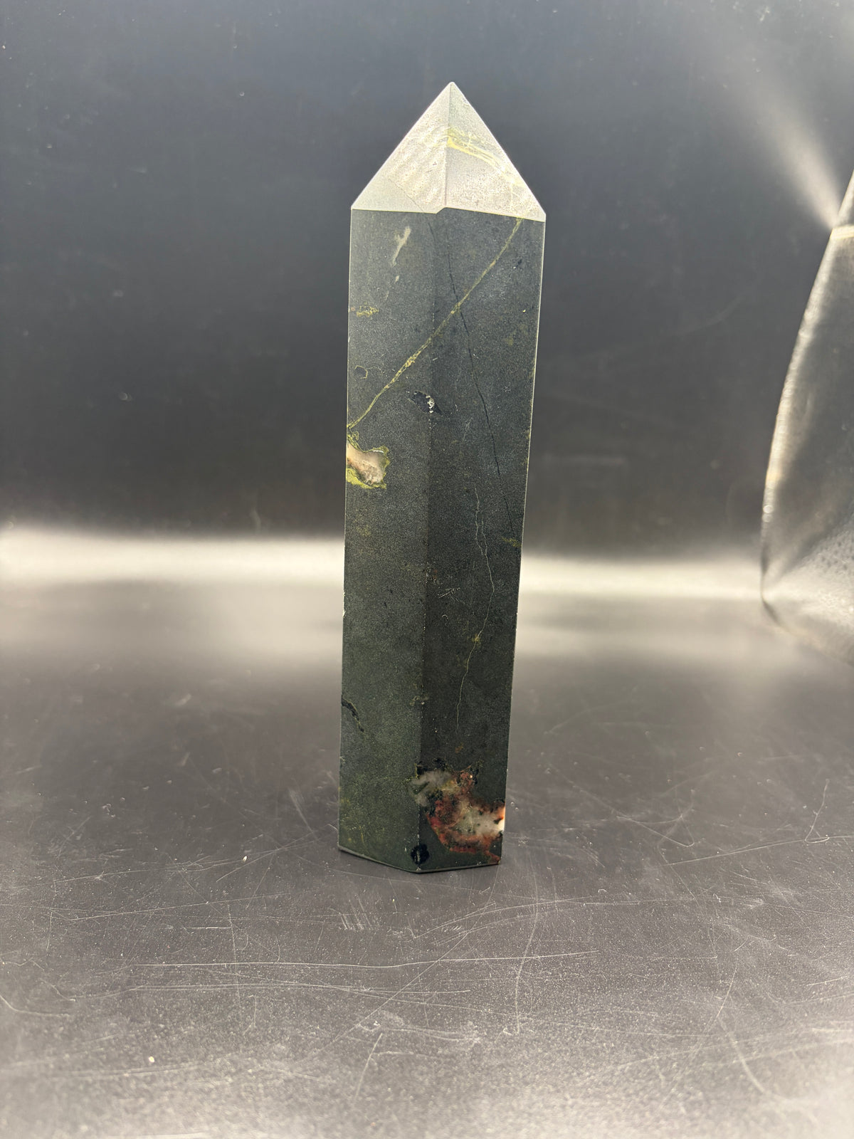 Chrysanthemum Stone Crystal Tower 790g (7.5 Inch) – Natural Healing Crystal for Meditation, Reiki, Positive Energy & Home Decor