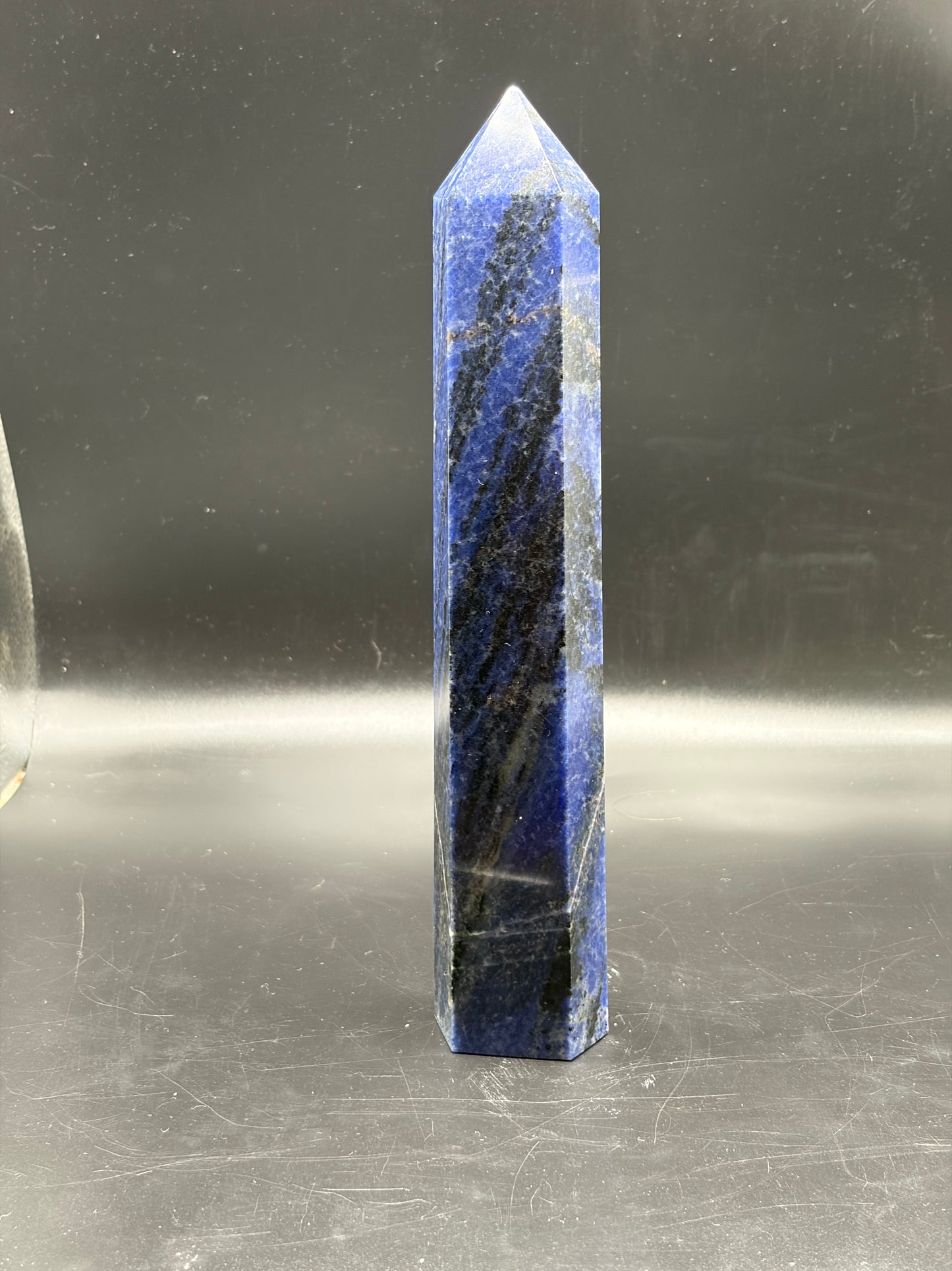 Sodalite Crystal Tower 660g (9.5 Inch) – Natural Healing Crystal for Meditation, Communication, Intuition & Home Decor
