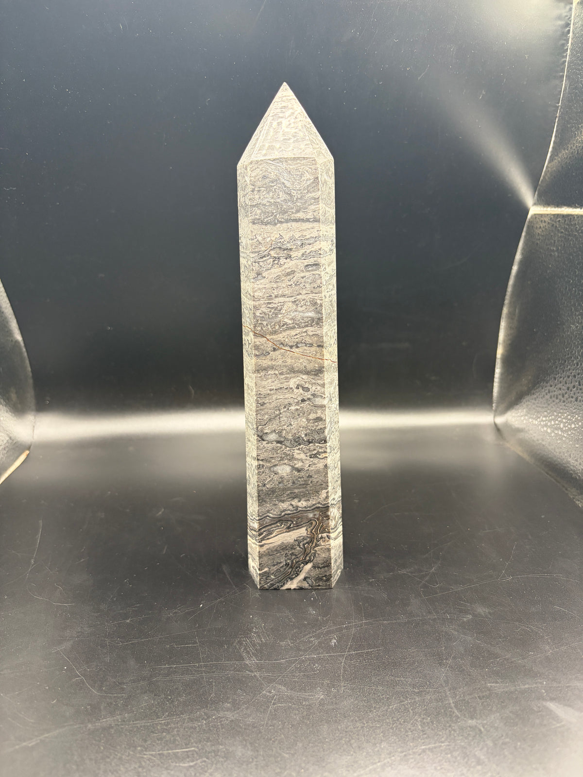 Picasso Jasper Crystal Tower 930g (9 Inch) – Natural Healing Crystal for Creativity, Grounding, Meditation & Home Decor