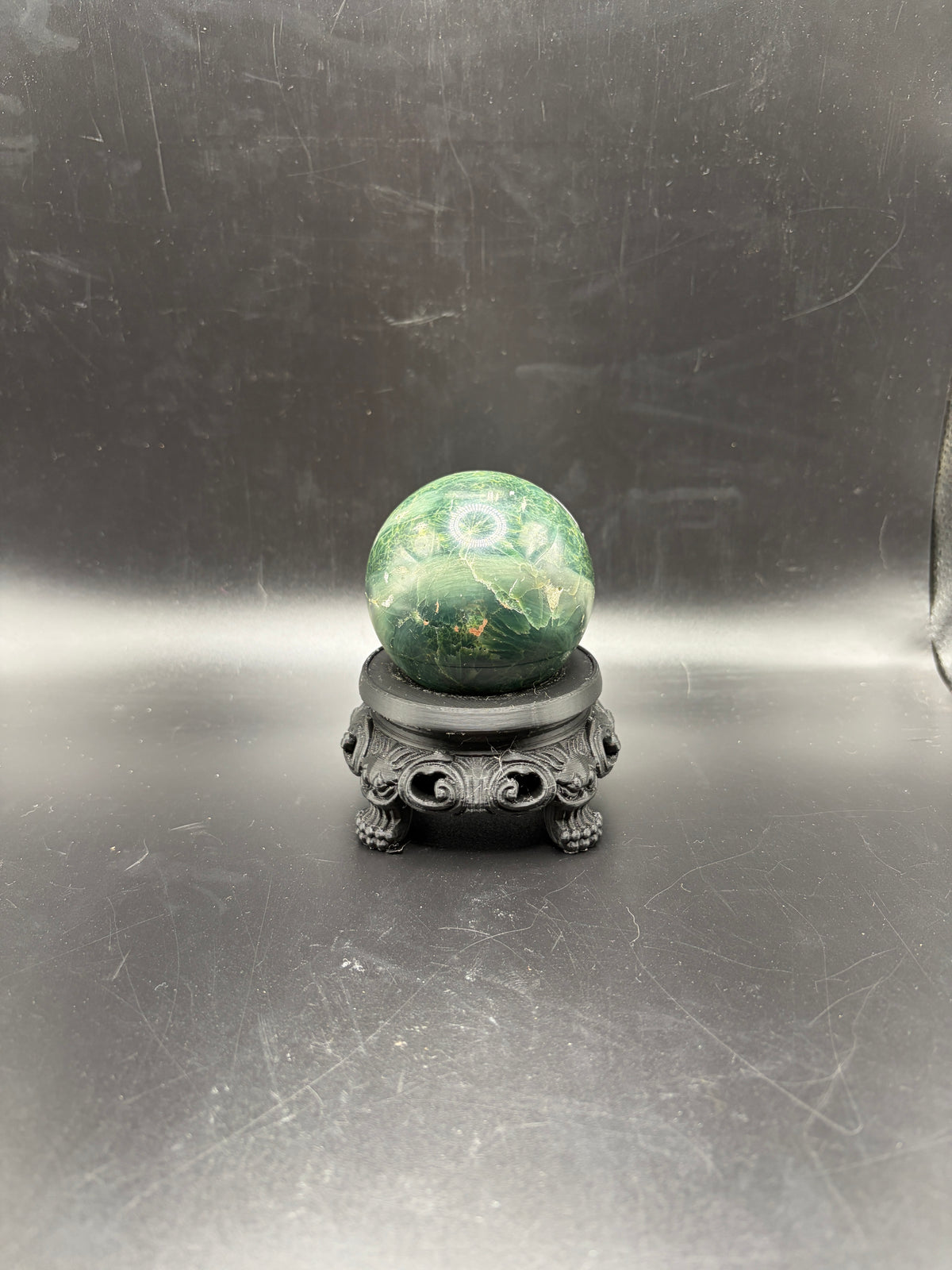 Seraphinite Crystal Sphere 340g – Natural Polished Healing Crystal Ball for Spiritual Growth, Inner Peace & Home Decor