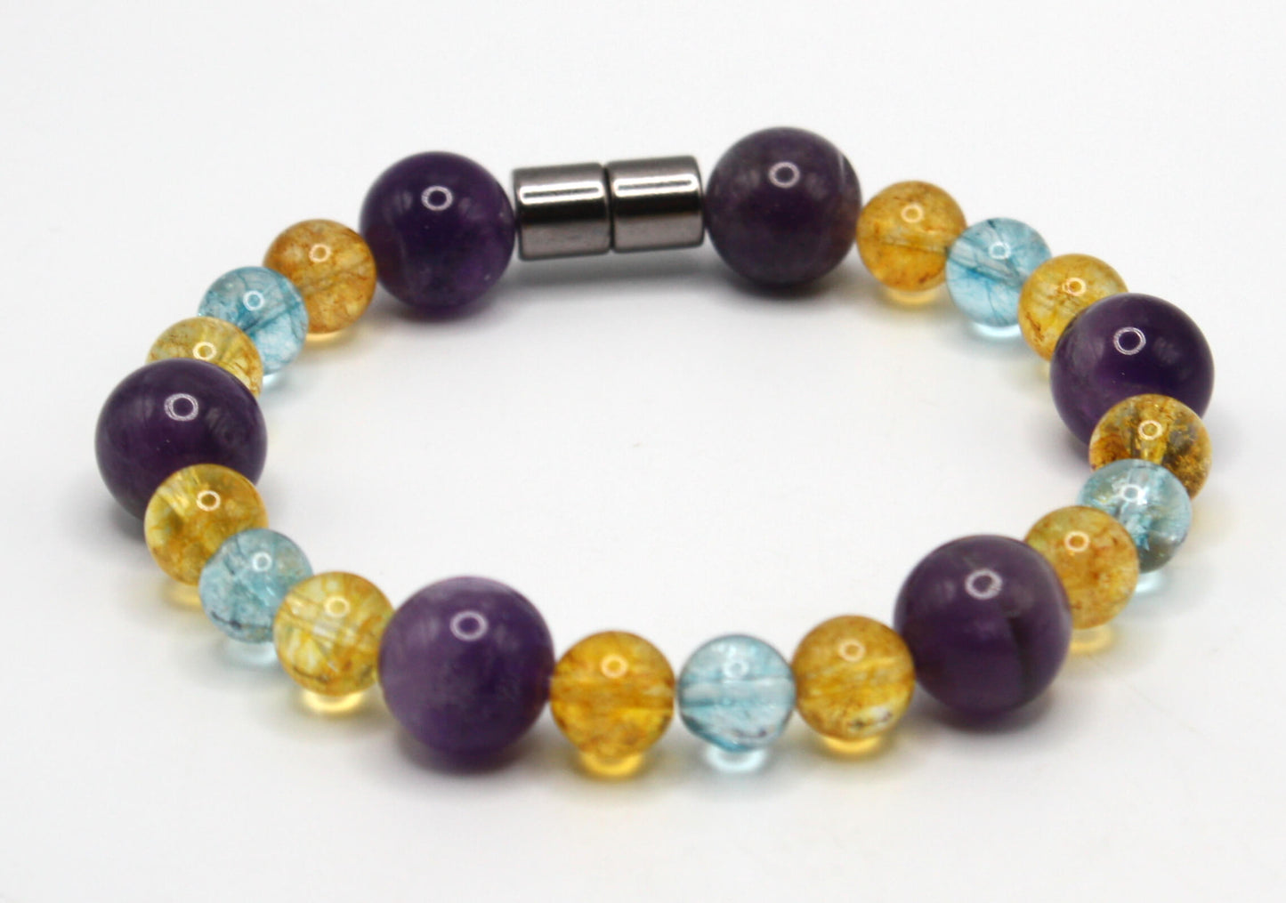 Auras by Osiris Amethyst, Citrine & Topaz Bracelet šš”šµ | Serenity, Prosperity, Clarity & Emotional Balance Celestial Glow Jewelry
