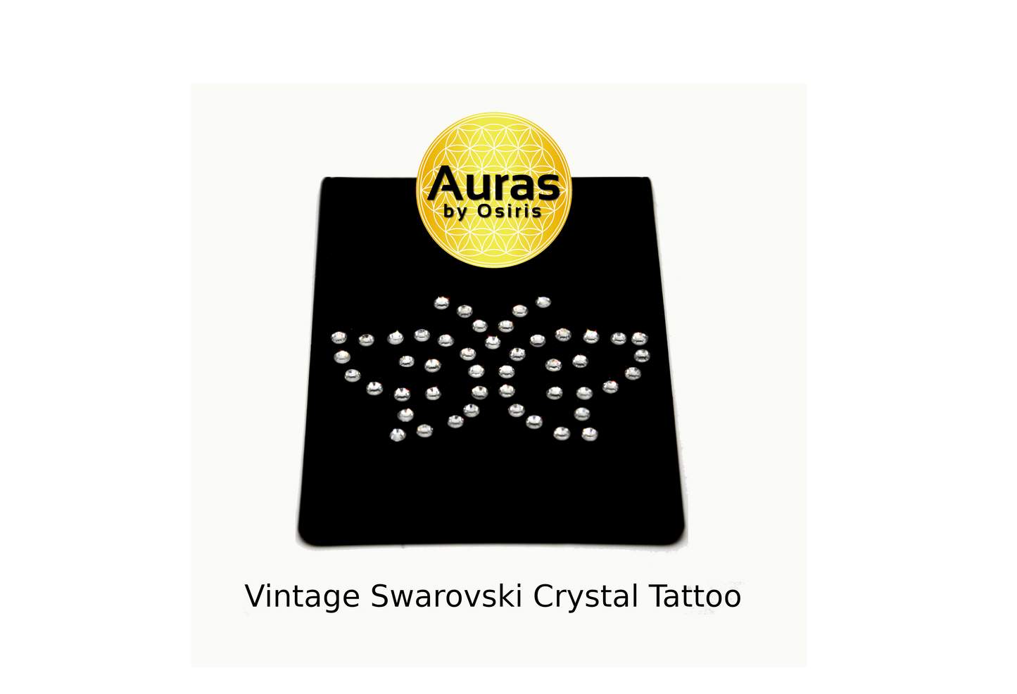 Auras by Osiris Vintage Swarovski 47-Crystal Butterfly Tattoos ✨🦋 | Rare Collector's Item for Glamour, Weddings & Festivals | Discontinued 3mm Crystal Decals