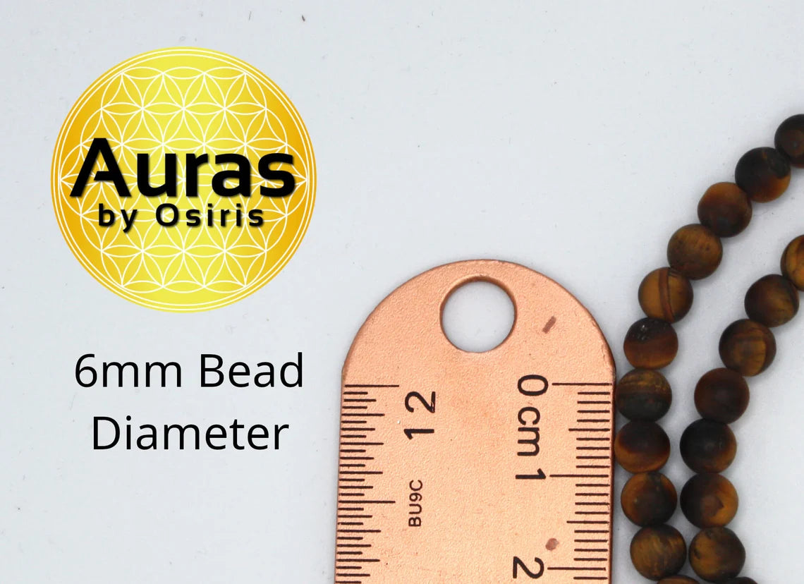 Supreme Matte Yellow Tiger Eye Necklace with Magnetic Clasp - 6mm Genuine Gemstone Jewelry for Men/Women