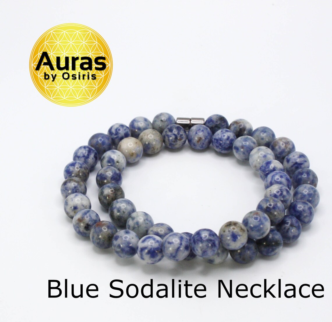 Sodalite Necklace for Men/Women - 10mm Beaded Necklace - Blue Gemstone Jewelry - Intuition - Clarity - Higher Mind