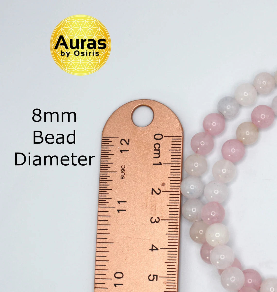 Genuine Morganite Necklace - 8mm Beaded Necklace - Pink Gemstone Jewelry for Her