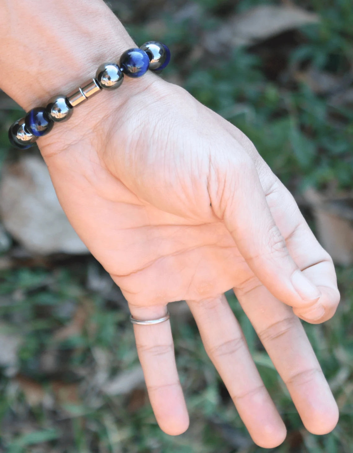 Hematite and Blue Tiger's Eye Bracelet - The Emblem of Confidence and Insight