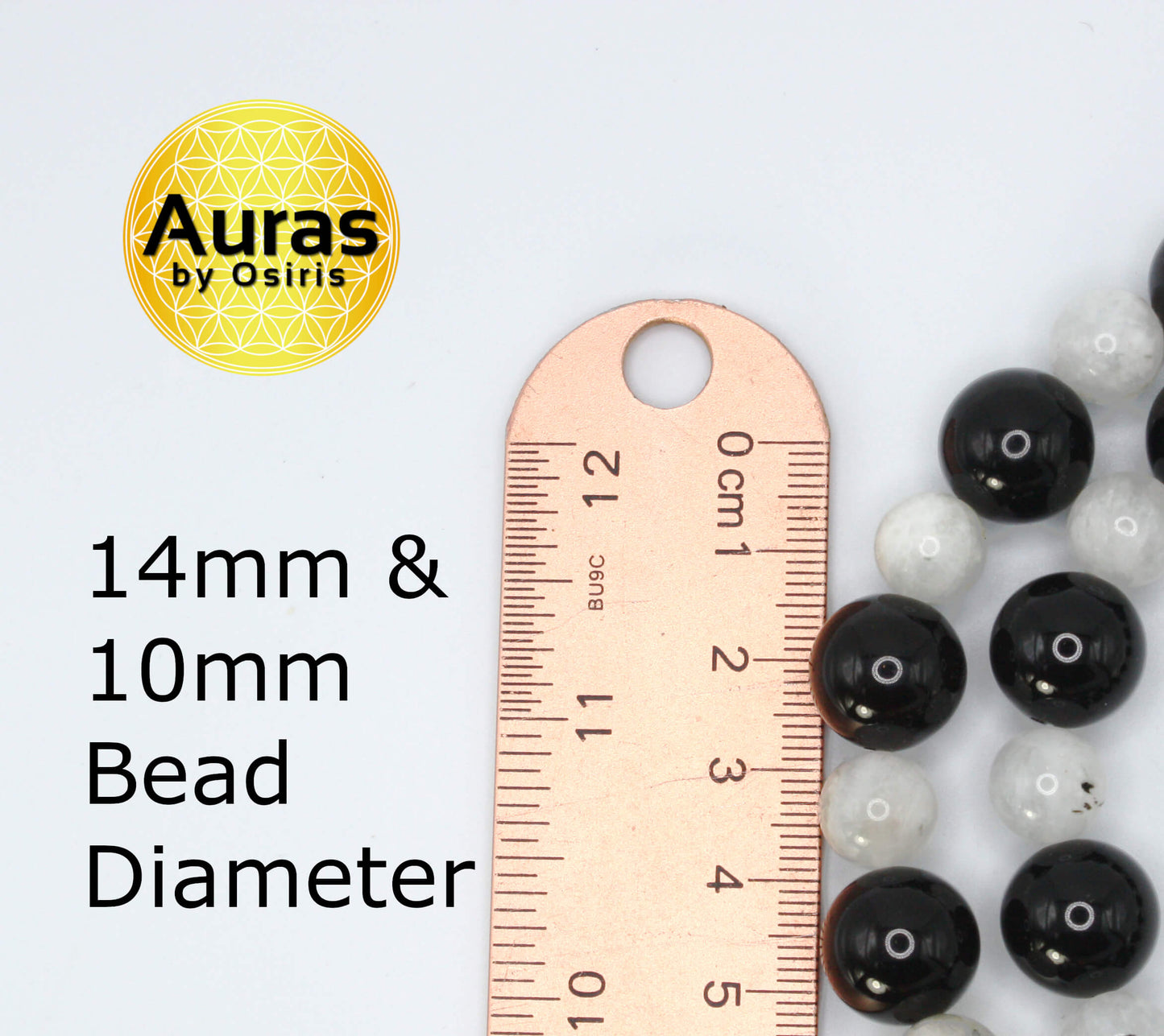 Auras by Osiris Genuine Onyx (14mm) & Rainbow Moonstone (10mm) Necklace ππ‘οΈ | Balance, Intuition & Protection Beaded Jewelry for Men & Women (Handcrafted)