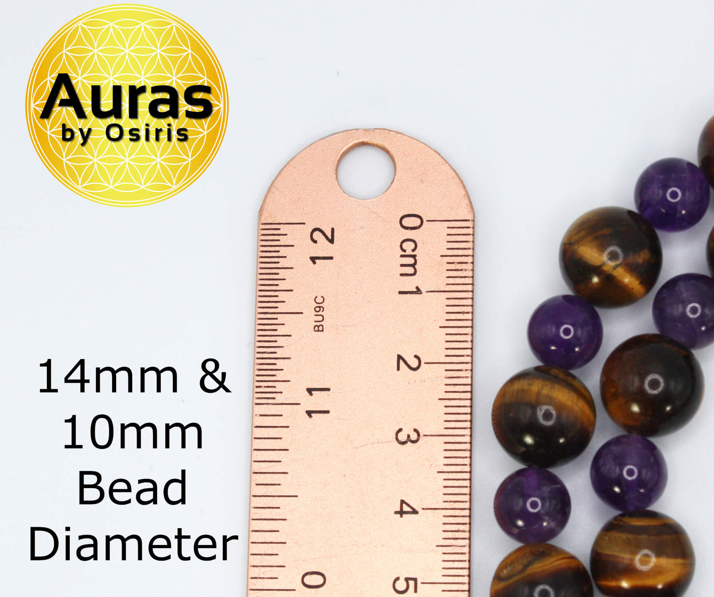 Auras by Osiris Tiger Eye (14mm) & Amethyst (10mm) Necklace π
π | Strength, Serenity & Balance Healing Crystal Jewelry for Men & Women (Handmade in USA)