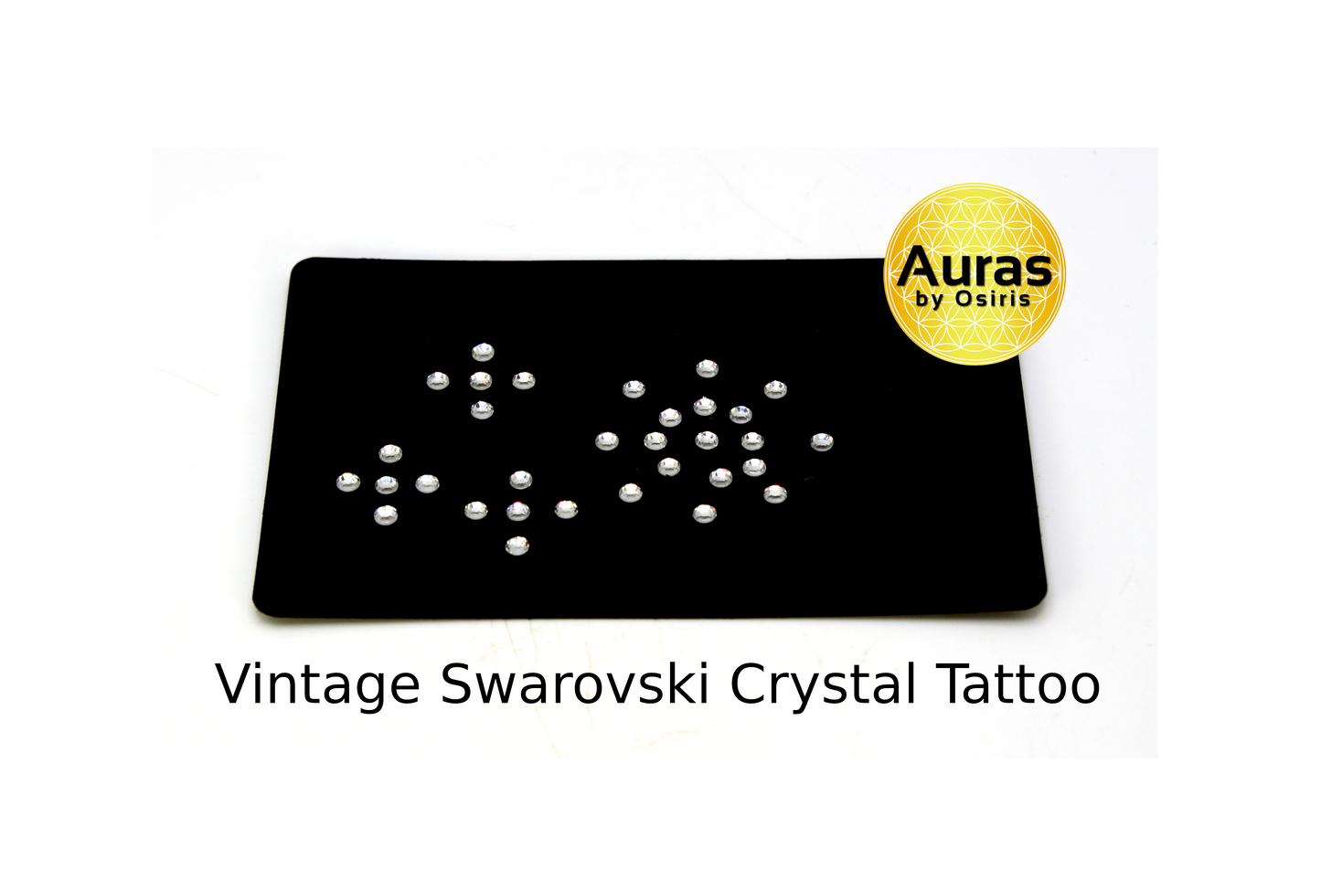 Auras by Osiris Vintage Swarovski Star Cluster Tattoo πβ¨ | 29 Crystal Face & Body Jewels for Glamour, Raves & Special Events (Crystal Clear)