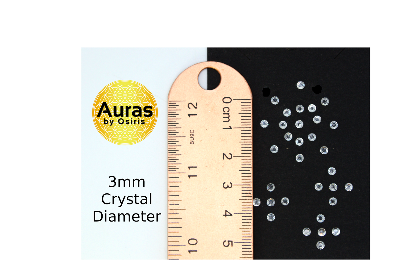 Auras by Osiris Vintage Swarovski Star Cluster Tattoo πβ¨ | 29 Crystal Face & Body Jewels for Glamour, Raves & Special Events (Crystal Clear)