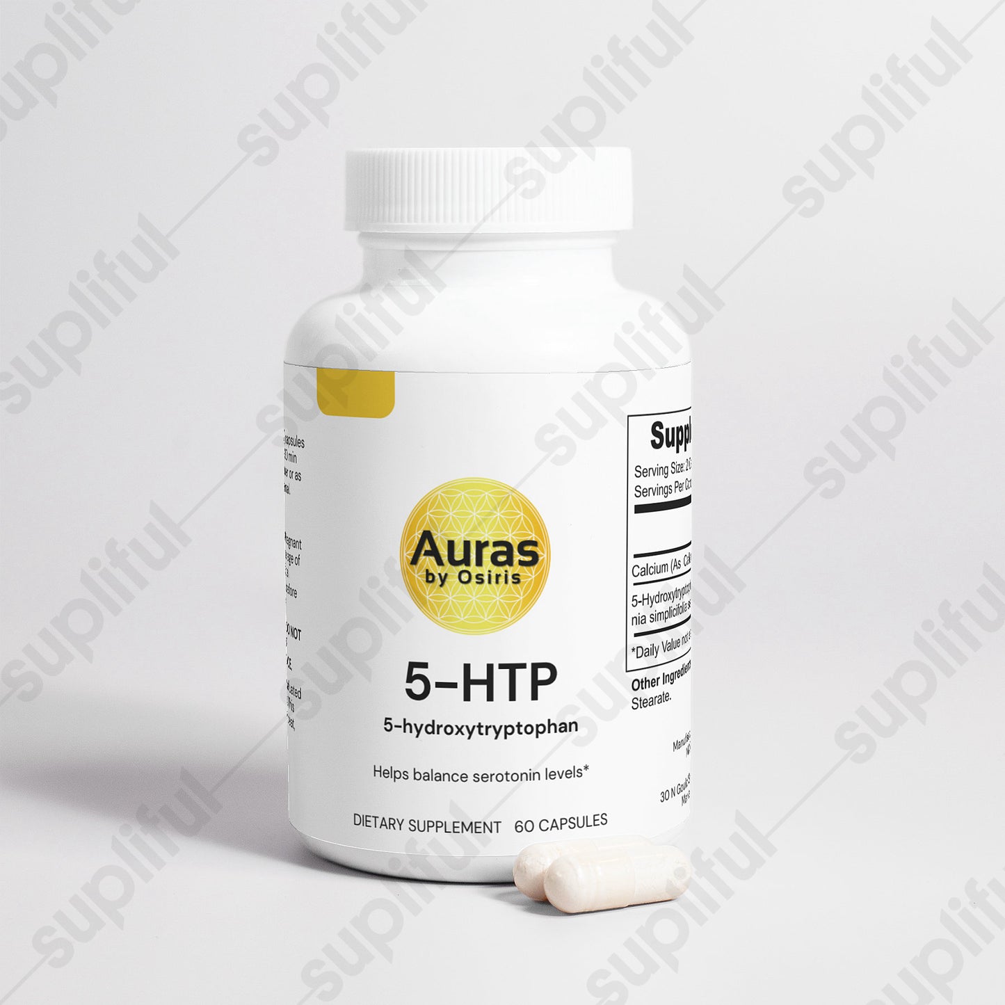 Auras by Osiris 5-HTP Serotonin Support Capsules š§ ⨠| Mood, Sleep, Anxiety & Hunger Regulator Supplement (60 Caps)