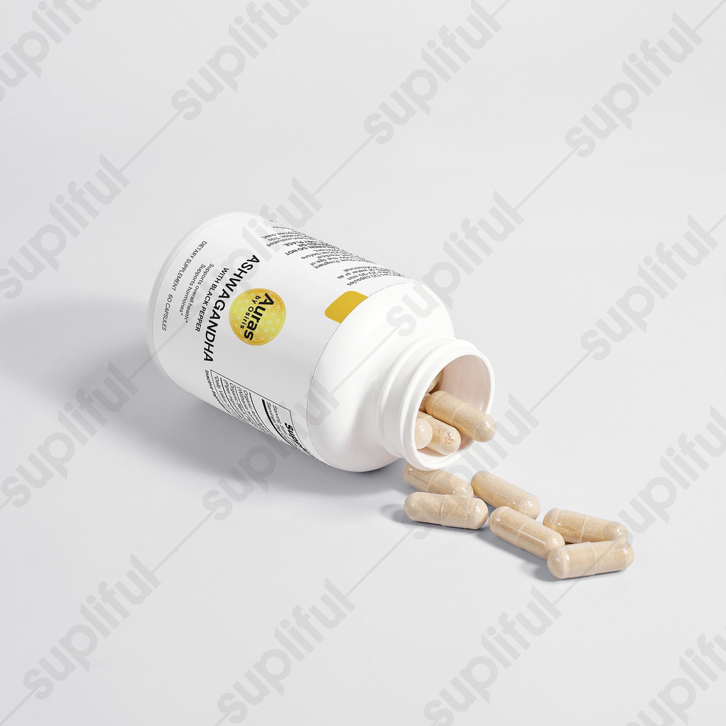 Auras by Osiris Organic Ashwagandha Capsules ๐ฟ stress | Powerful Adaptogen for Stress Relief, Calm & Overall Health w/ Black Pepper (60 Caps)