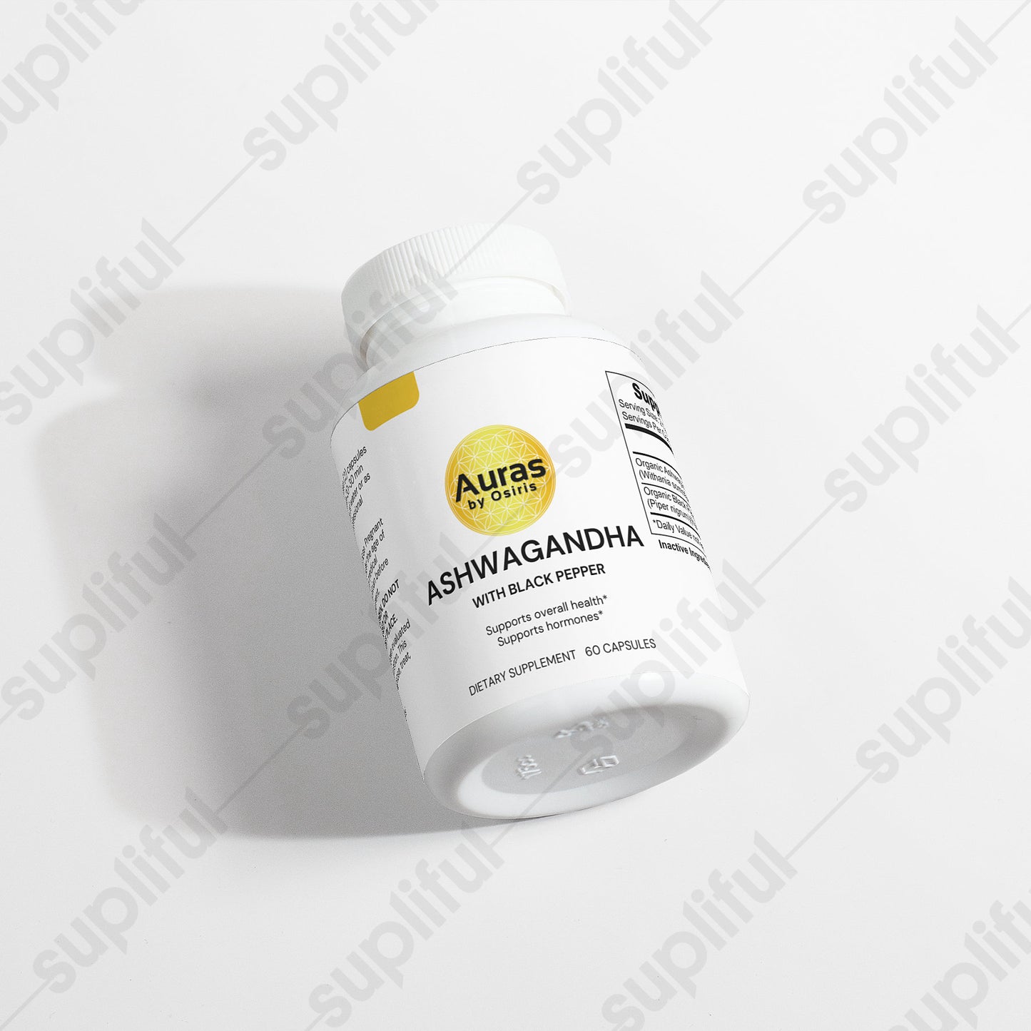 Auras by Osiris Organic Ashwagandha Capsules ๐ฟ stress | Powerful Adaptogen for Stress Relief, Calm & Overall Health w/ Black Pepper (60 Caps)