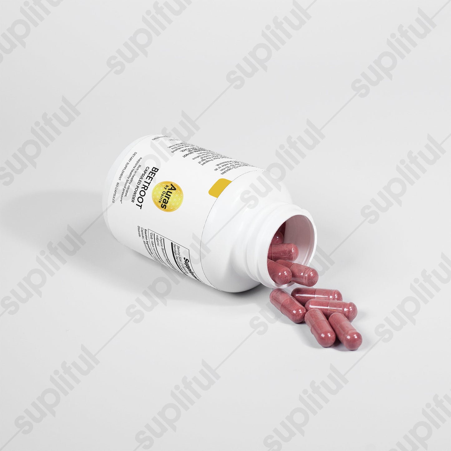 Auras by Osiris Organic Beetroot Capsules π©Έπͺ | Natural Nitric Oxide Booster for Athletic Performance, Blood Pressure & Heart Health (60 Caps)