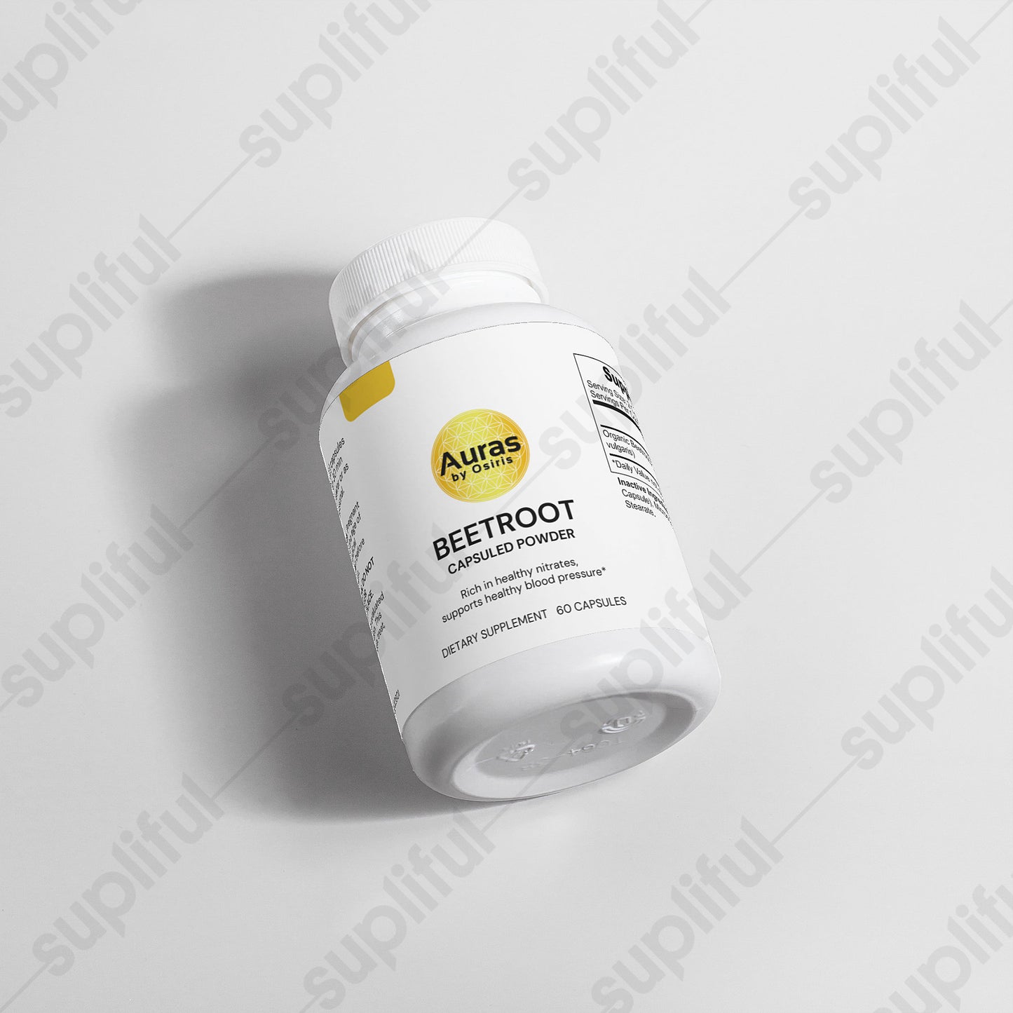 Auras by Osiris Organic Beetroot Capsules π©Έπͺ | Natural Nitric Oxide Booster for Athletic Performance, Blood Pressure & Heart Health (60 Caps)