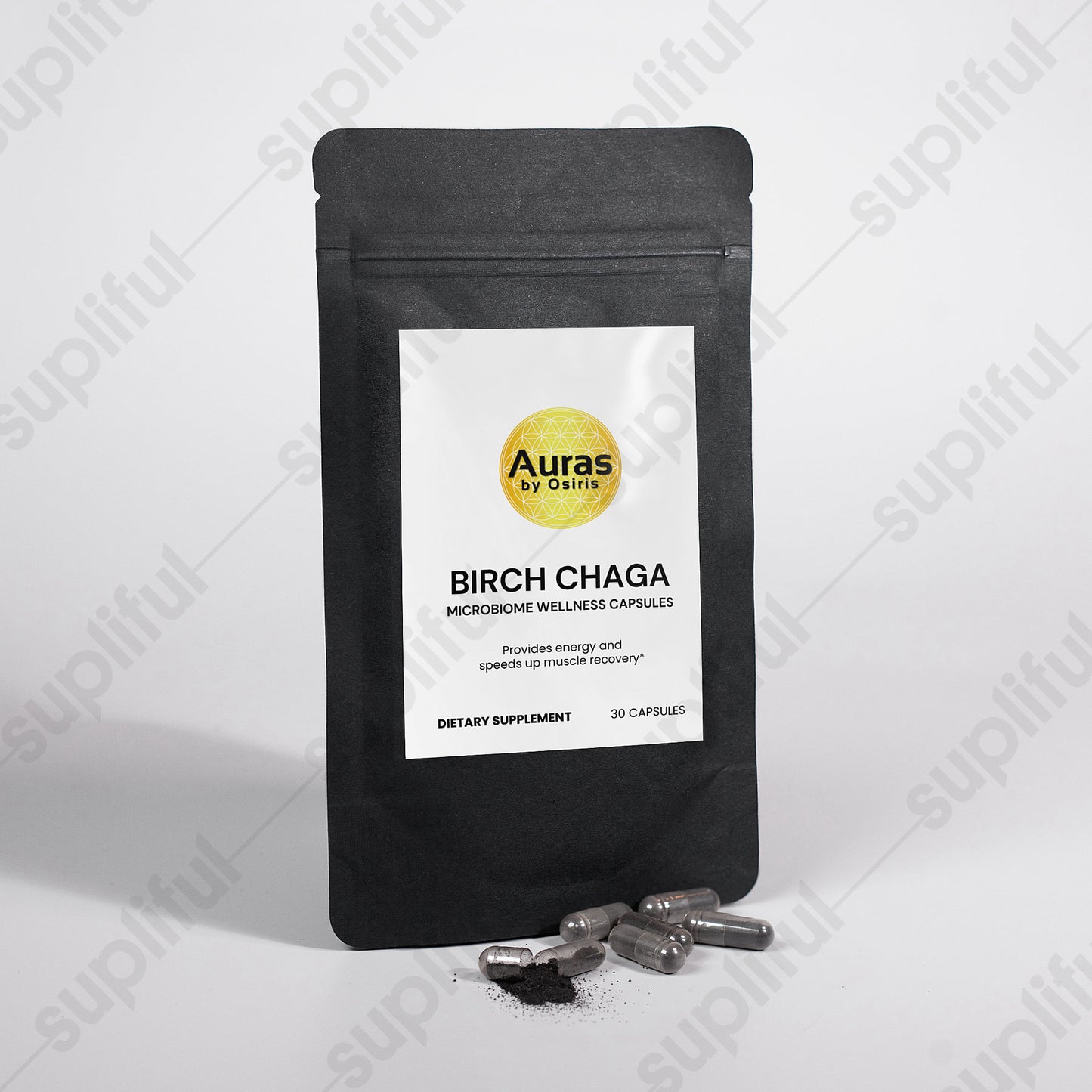 Auras by Osiris Birch Chaga Microbiome Wellness Capsules πΏπ¦  | Gut Health, Immunity & Nutrient Absorption w/ Humic/Fulvic Acid & Phytochemicals (30 Caps)