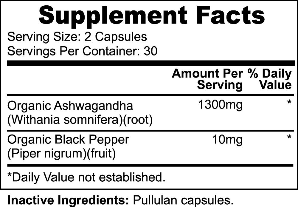 Auras by Osiris Organic Ashwagandha Capsules ๐ฟ stress | Powerful Adaptogen for Stress Relief, Calm & Overall Health w/ Black Pepper (60 Caps)