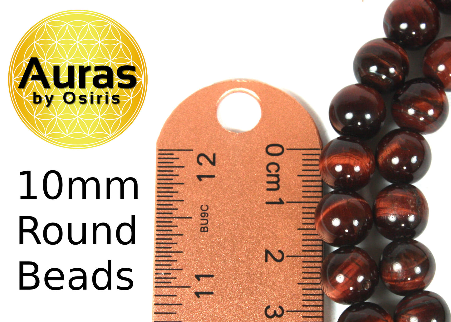 19 Inch Red Tiger Eye Necklace | 10mm AAA Grade Genuine Gemstone Beads | Protection & Strength Crystal Jewelry for Men & Women