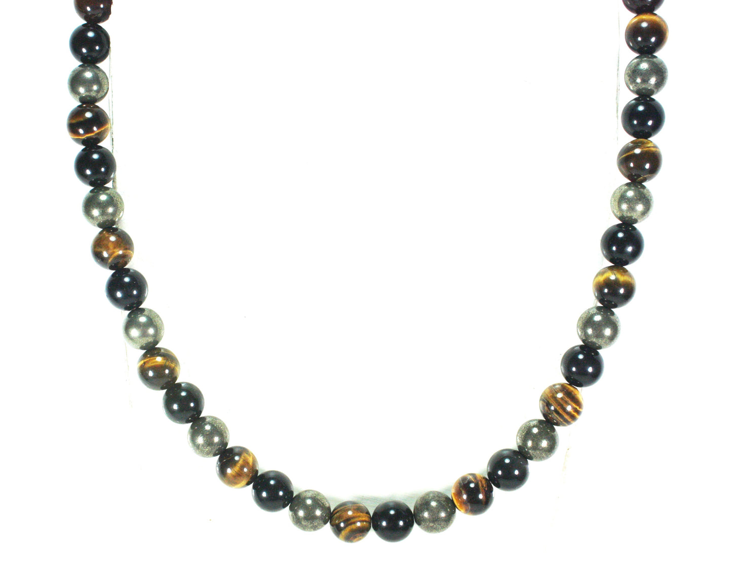 Auras by Osiris Triple Protection Necklace ⚡️ | Tourmaline, Tiger Eye & Pyrite (8-12mm) | EMF Shielding & Empath Armor