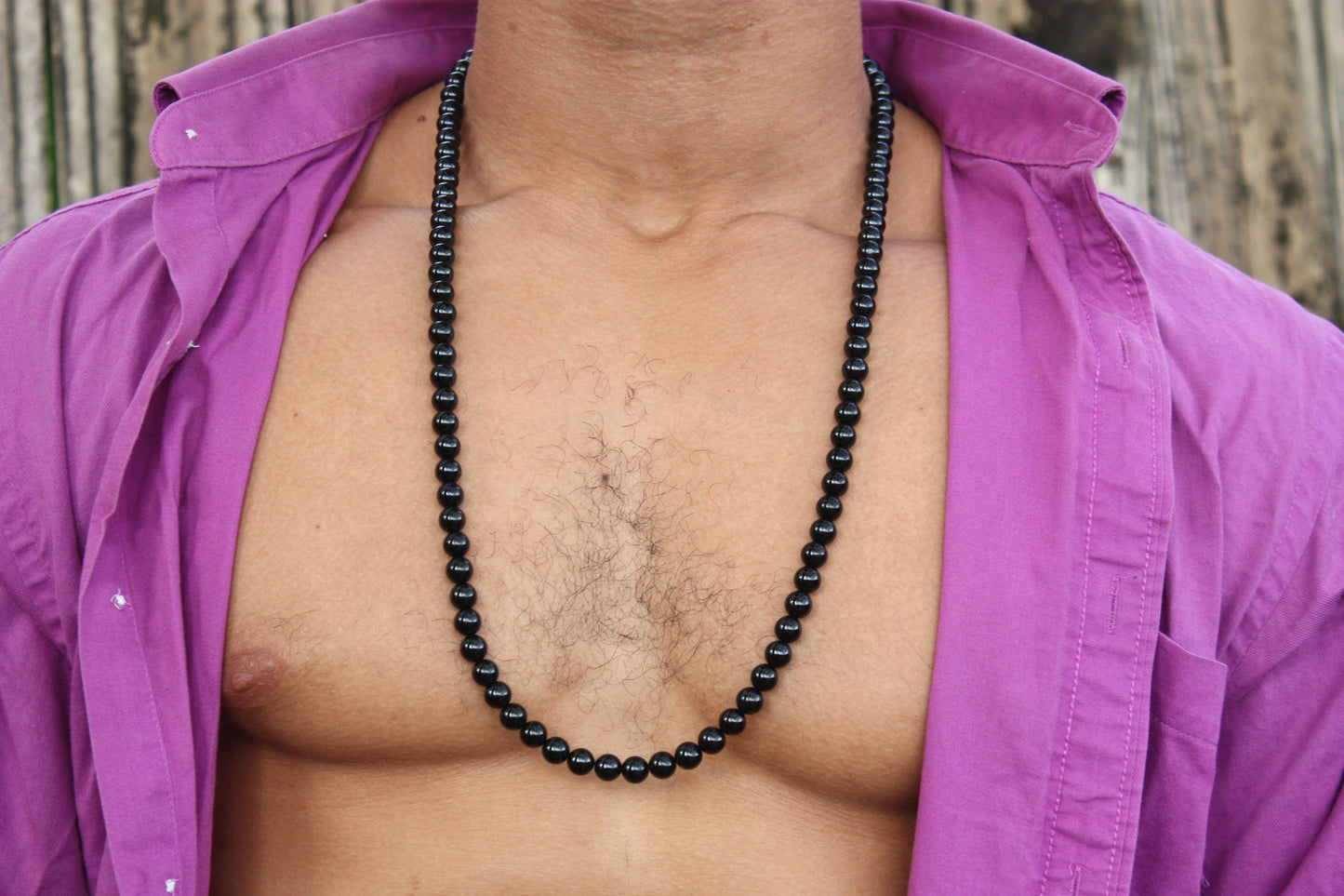 Auras by Osiris Black Tourmaline Necklace 🛡️ | EMF Protection & Empath Shielding Jewelry | 6mm, 8mm, 10mm Custom Sizes