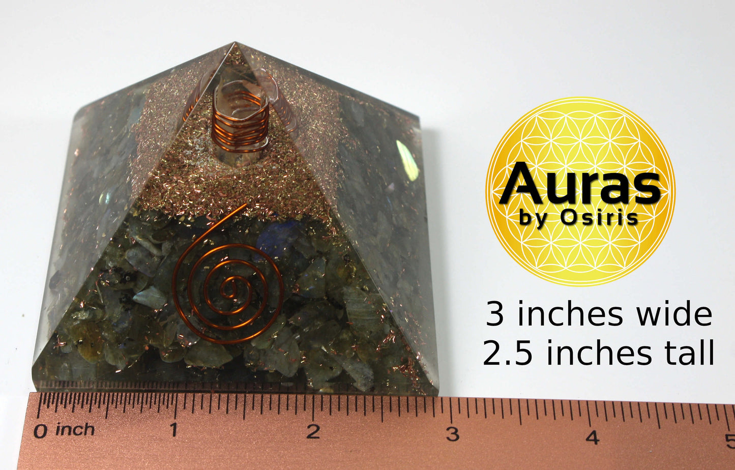 Labradorite Crystal Orgone Pyramid Spiritual Crystal Protection Empath Protection Spiritual Decor