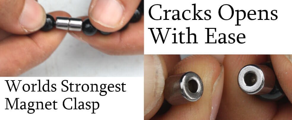 Auras by Osiris 10mm Natural Blue Tiger Eye Bracelet ššÆ | Non-Dyed Clarity, Focus & Communication Crystal Jewelry w/ Magnetic Clasp & 100lb Test Cord (Unisex)