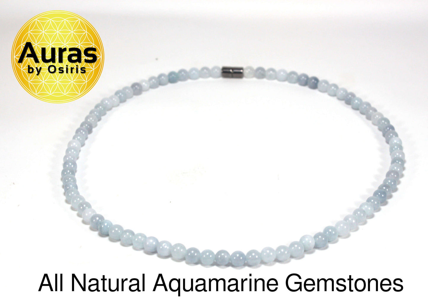 Aquamarine Necklace โ Genuine Aquamarine Crystal Jewelry for Men & Women | March Birthstone | Peace, Serenity & Clarity