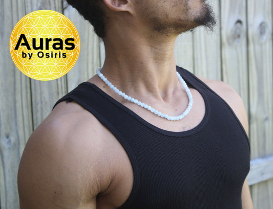 Aquamarine Necklace – Genuine Aquamarine Crystal Jewelry for Men & Women | March Birthstone | Peace, Serenity & Clarity