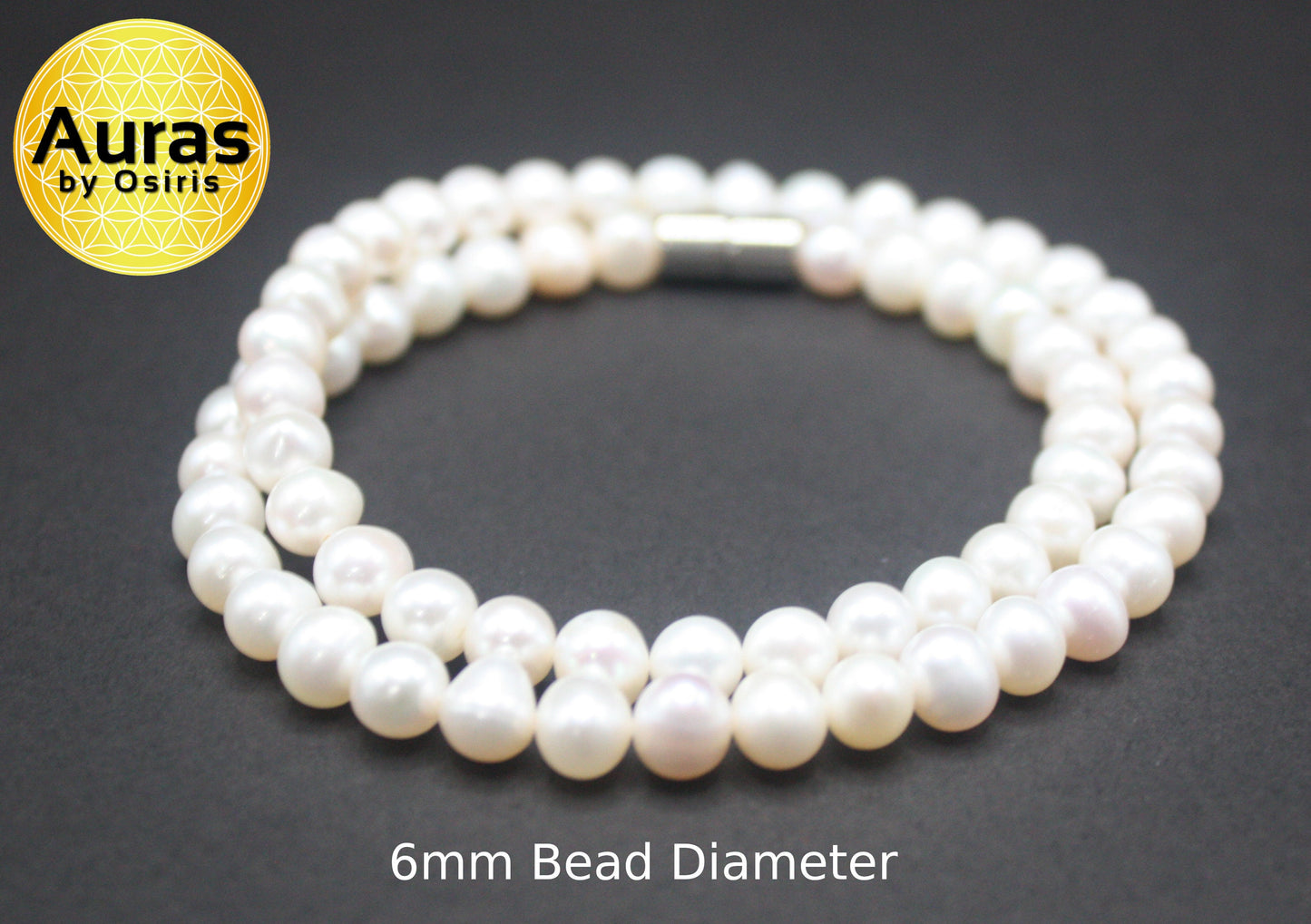 Freshwater Pearl Necklace for Men & Women β 8mm Natural Pearls with Magnetic Clasp, Elegant Gift