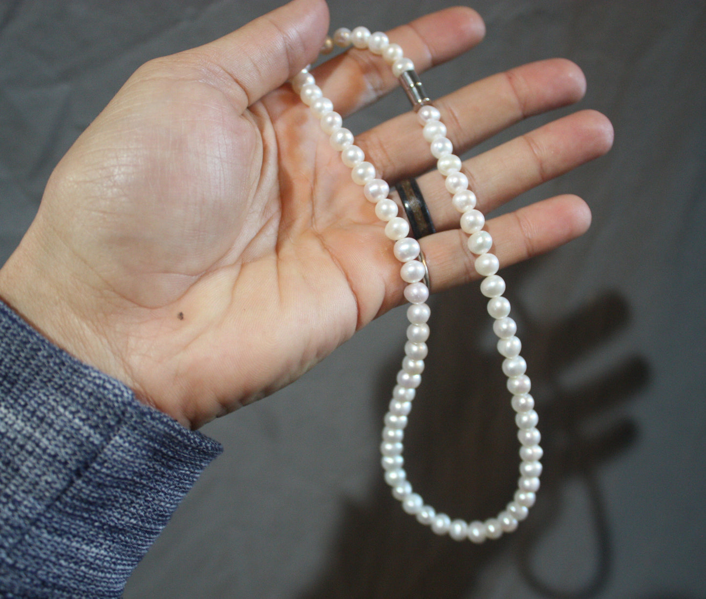 Freshwater Pearl Necklace for Men & Women β 8mm Natural Pearls with Magnetic Clasp, Elegant Gift