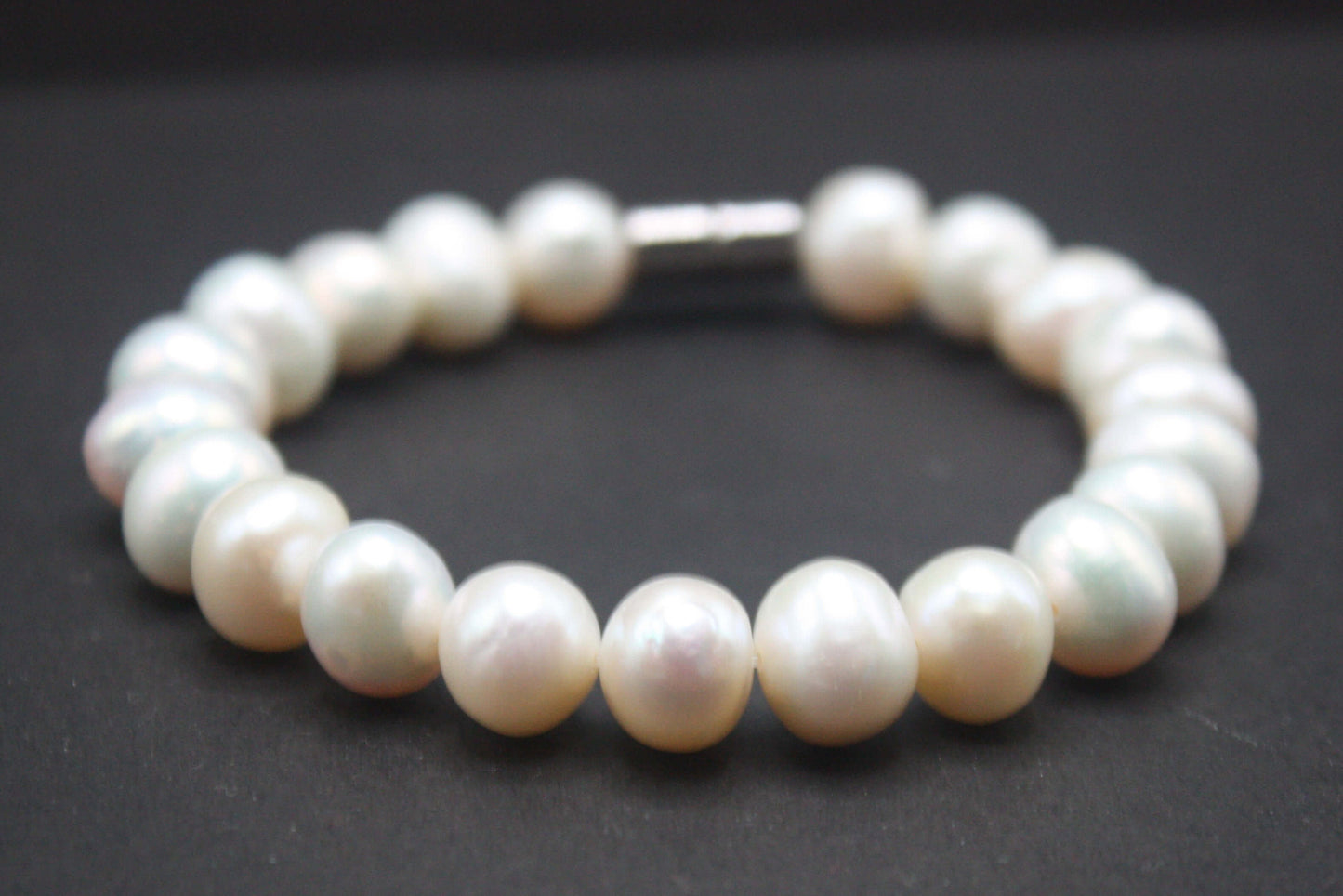 Auras by Osiris Natural Freshwater Pearl Bracelet š¤ | 10mm Genuine Pearl, Inner Wisdom & Purity (Magnetic Clasp)