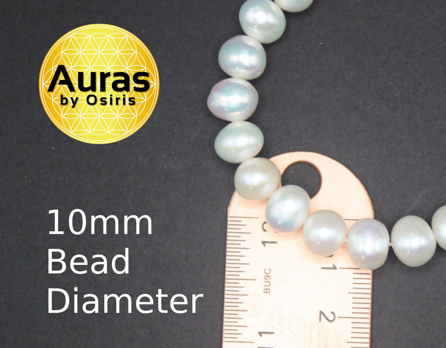 Auras by Osiris Natural Freshwater Pearl Bracelet š¤ | 10mm Genuine Pearl, Inner Wisdom & Purity (Magnetic Clasp)