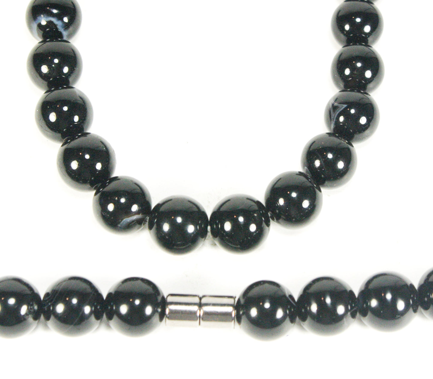 12mm Black Onyx Necklace – EMF Protection Jewelry for Men & Women | Empath Protection & Healing Stone with Magnetic Clasp