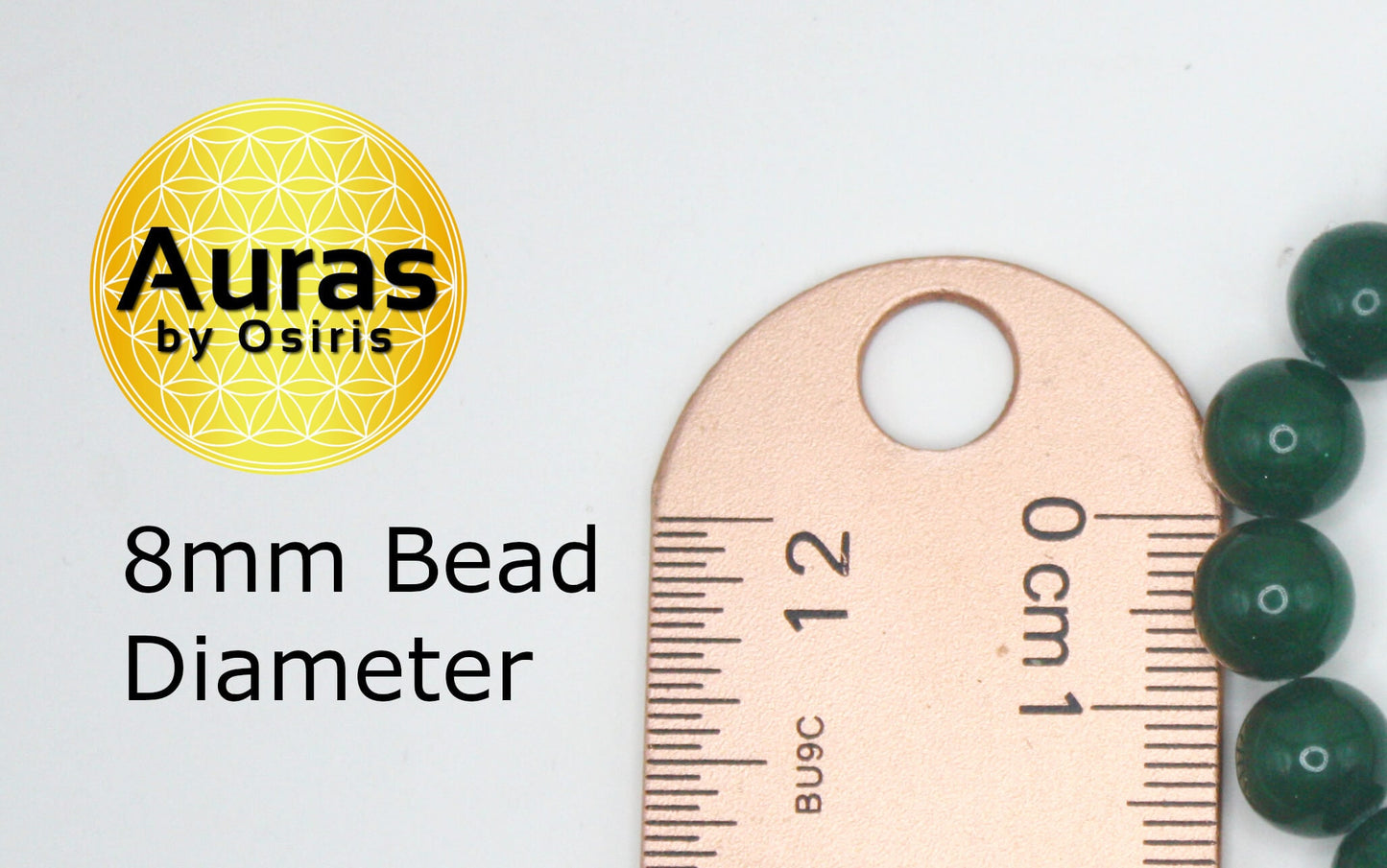 Auras by Osiris 8mm Green Jade Bracelet šš° | Genuine Crystal for Prosperity, Good Luck, Harmony & Serenity Jewelry (Unisex)