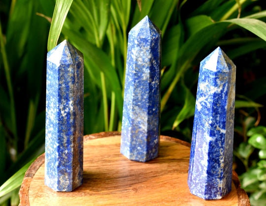 Lapis Lazuli Obelisk Tower Point - Crystal Point, Healing Crystal Tower Point