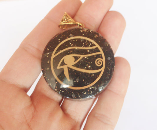 Auras by Osiris Black Eye of Horus Pendant 🖤 | Protection, Power & Ancient Wisdom Charm